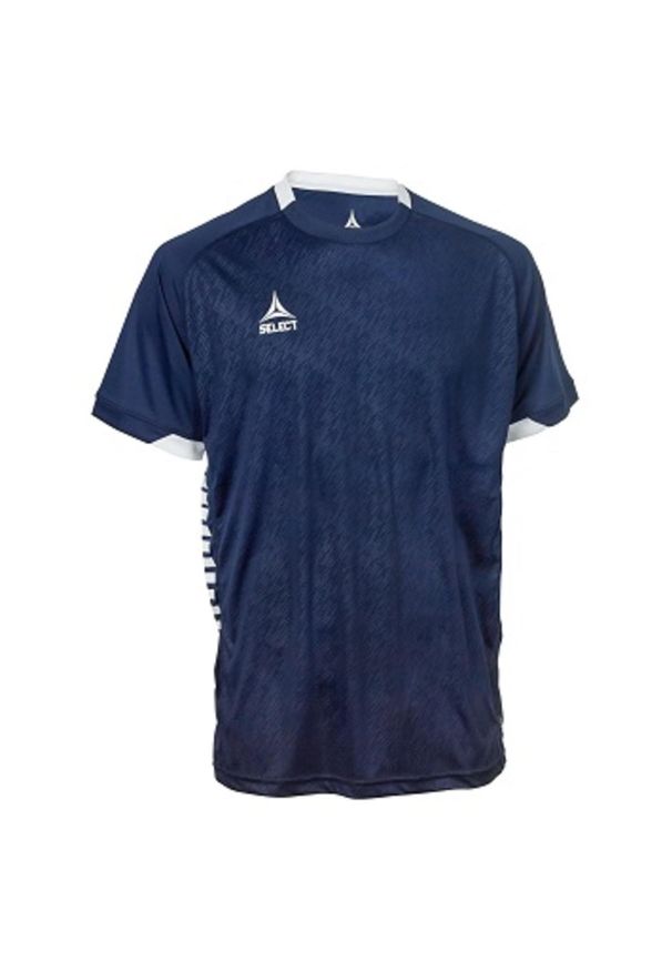 SELECT - Koszulka piłkarska z krótkim rękawem dla dzieci Select Spain granatowa. Kolor: niebieski. Długość rękawa: krótki rękaw. Długość: krótkie. Sport: piłka nożna
