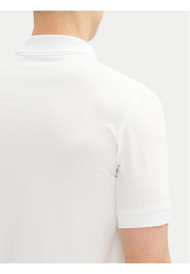 Karl Lagerfeld - KARL LAGERFELD Polo 745400 552235 Biały Slim Fit. Typ kołnierza: polo. Kolor: biały. Materiał: bawełna