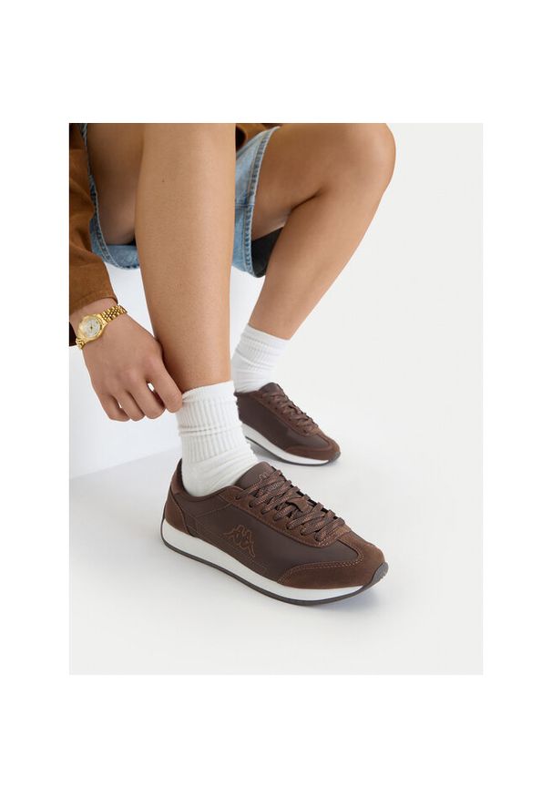 Sneakersy Kappa. Kolor: brązowy