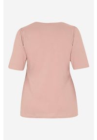 Zhenzi - T-shirt Cielo. Kolor: różowy. Materiał: materiał, bawełna. Długość rękawa: krótki rękaw. Długość: krótkie. Wzór: nadruk. Styl: elegancki