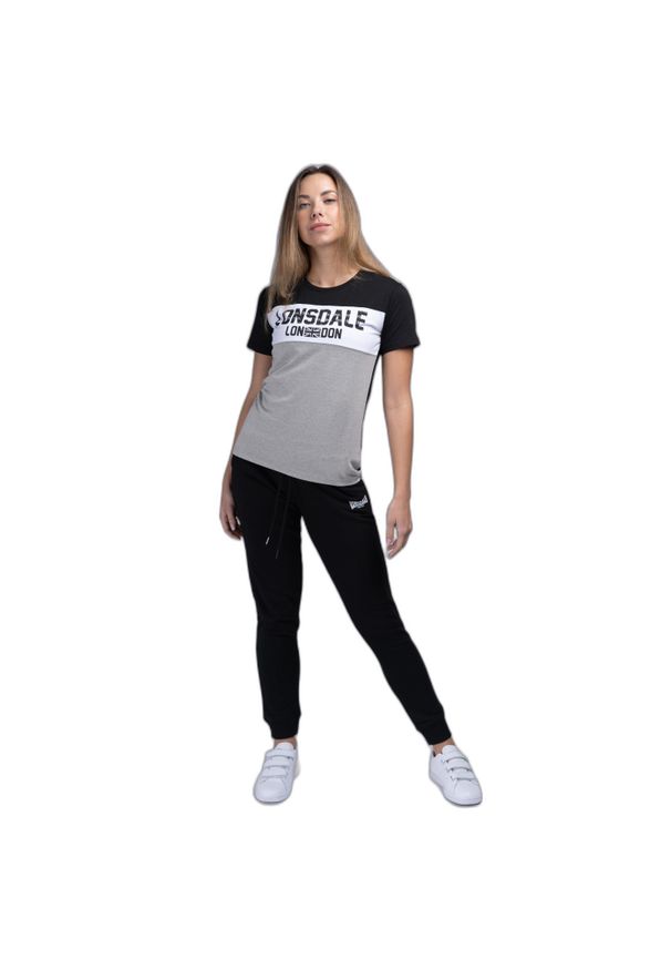 Damskie spodnie dresowe Lonsdale Weycroft. Kolor: czarny. Materiał: dresówka. Długość: długie
