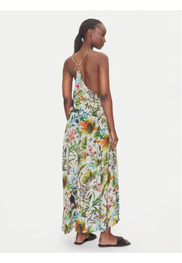 LOLA CASADEMUNT Sukienka letnia LS2516037 Zielony Relaxed Fit. Kolor: zielony. Materiał: wiskoza. Sezon: lato