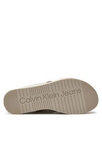 Calvin Klein Jeans Klapki Flatform Cross Mg Uc YW0YW01349 Beżowy. Kolor: beżowy #3