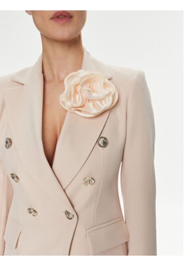 Maryley Marynarka 24EB139/M13/43GE Beżowy Regular Fit. Kolor: beżowy. Materiał: syntetyk