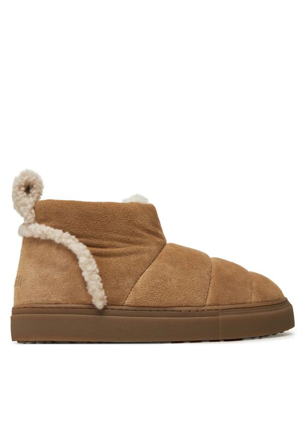 Inuikii Śniegowce Shearling Slipin 75202-010 Beżowy. Kolor: beżowy. Materiał: skóra, zamsz