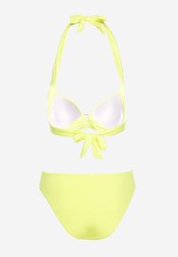 Renee - Jasnozielone Bikini Majtki Typu Figi i Biustonosz z Usztywnianymi Miseczkami Pilalana. Kolor: zielony. Wzór: aplikacja #5