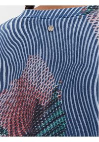 Desigual Kardigan 26SWJF19 Niebieski Regular Fit. Kolor: niebieski. Materiał: bawełna #2