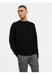 Jack & Jones - Jack&Jones Sweter Rollie 12215468 Czarny Relaxed Fit. Kolor: czarny. Materiał: syntetyk