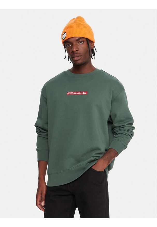 Quiksilver Bluza Dna EQYFT05120 Zielony Oversize. Kolor: zielony. Materiał: bawełna