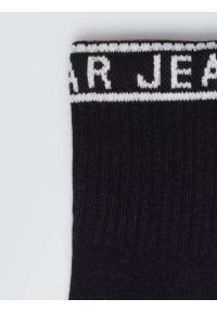 Big-Star - Skarpety damskie długie czarne Bordi 906. Kolor: czarny. Materiał: poliamid, bawełna, jeans, elastan. Wzór: napisy #2