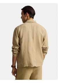 Polo Ralph Lauren Koszula 710971946501 Beżowy Regular Fit. Typ kołnierza: polo. Kolor: beżowy. Materiał: len #4