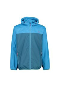 Kurtka przeciwdeszczowa z kapturem CMP. Typ kołnierza: kaptur. Kolor: niebieski. Sport: turystyka piesza #1