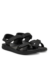 Clarks Sandały Wesley Shore 26182010 Czarny. Kolor: czarny. Materiał: skóra, nubuk #3