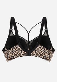 Born2be - Panterkowy Biustonosz z Ozdobną Siateczką i Paseczkami przy Dekolcie Anesa #2