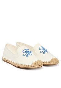 TOMMY HILFIGER - Tommy Hilfiger Espadryle Th Script Summer Espadrille FW0FW09240 Biały. Kolor: biały. Materiał: materiał #4