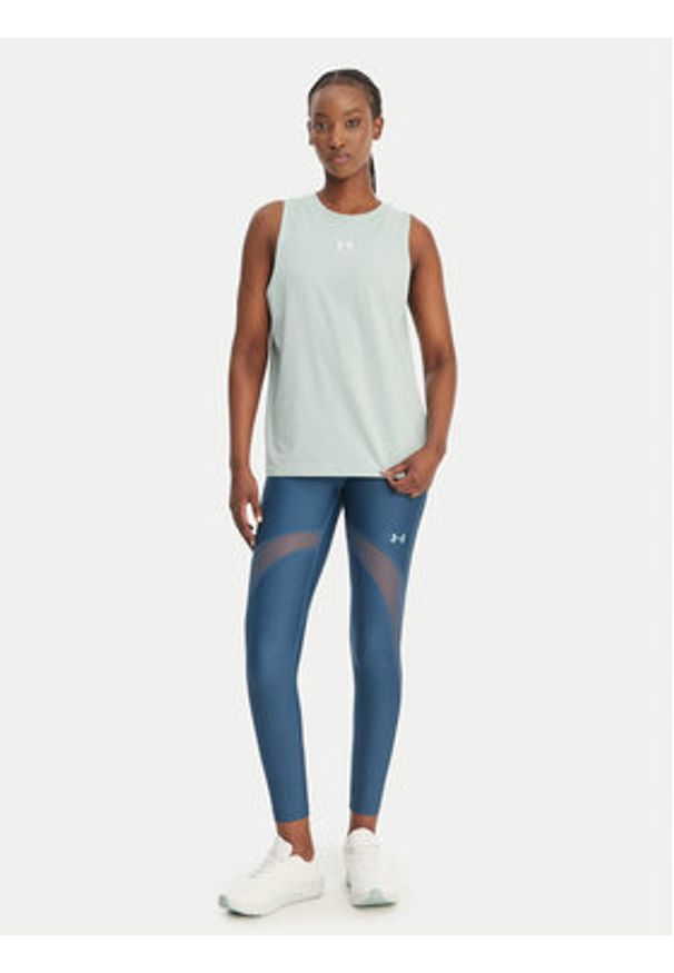 Under Armour Koszulka techniczna Rival Muscle 1383659 Zielony Regular Fit. Kolor: zielony. Materiał: bawełna