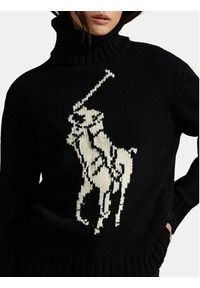Polo Ralph Lauren Golf 211978329002 Czarny Relaxed Fit. Typ kołnierza: golf, polo. Kolor: czarny. Materiał: wełna #2