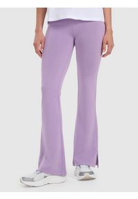 4f - 4F Legginsy z rozszerzanymi nogawkami damskie - fioletowe XS. Kolor: fioletowy