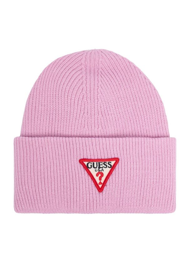 Guess Czapka AW5234 VIS01 Różowy. Kolor: różowy. Materiał: wiskoza