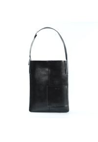 Solier - Shopperka damska FL29 ELVORIA czarna. Kolor: czarny. Materiał: skórzane. Styl: elegancki, casual. Rodzaj torebki: na ramię