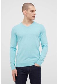 Tom Tailor sweter bawełniany męski lekki. Okazja: na co dzień. Kolor: niebieski. Materiał: bawełna. Długość rękawa: długi rękaw. Długość: długie. Wzór: melanż. Styl: casual #2
