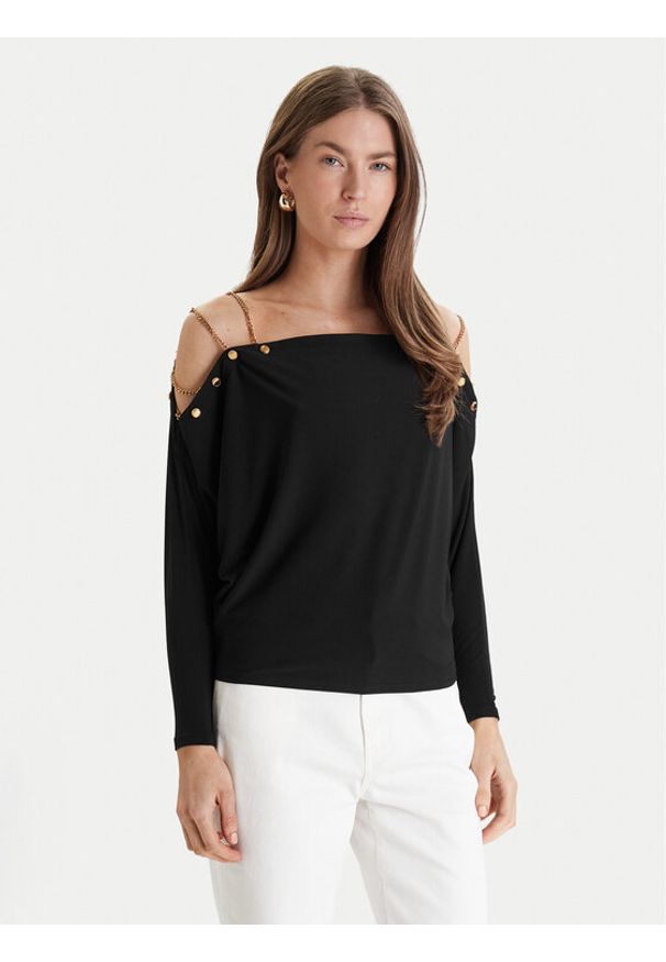 Marciano Guess Bluzka 6RGP05 6257A Czarny Regular Fit. Kolor: czarny. Materiał: syntetyk