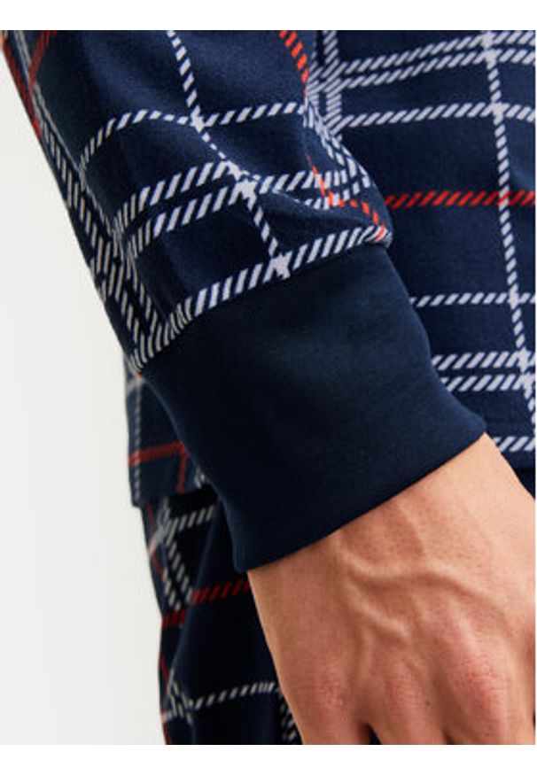 Jack & Jones - Jack&Jones Piżama 12268512 Granatowy Loose Fit. Kolor: niebieski. Materiał: syntetyk