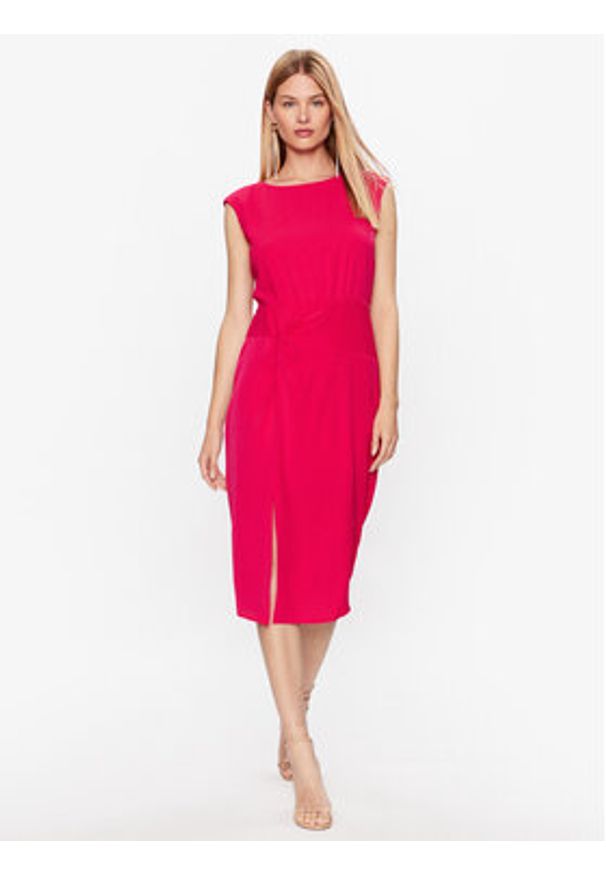 DKNY Sukienka koktajlowa DD3E2011 Różowy Regular Fit. Kolor: różowy. Materiał: syntetyk. Styl: wizytowy