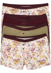 bonprix - Bokserki damskie (4 pary), bawełna organiczna. Kolor: beżowy. Materiał: bawełna #1