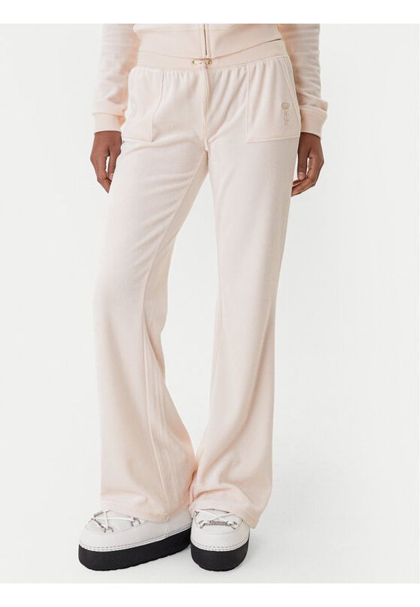 Juicy Couture Spodnie dresowe Caisa JCSEBJ008G Różowy Slim Fit. Kolor: różowy. Materiał: bawełna