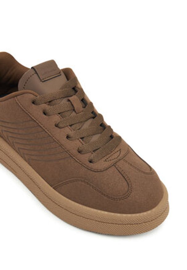 TwinSet - TWINSET Sneakersy 252TGT01E Brązowy. Kolor: brązowy. Materiał: materiał