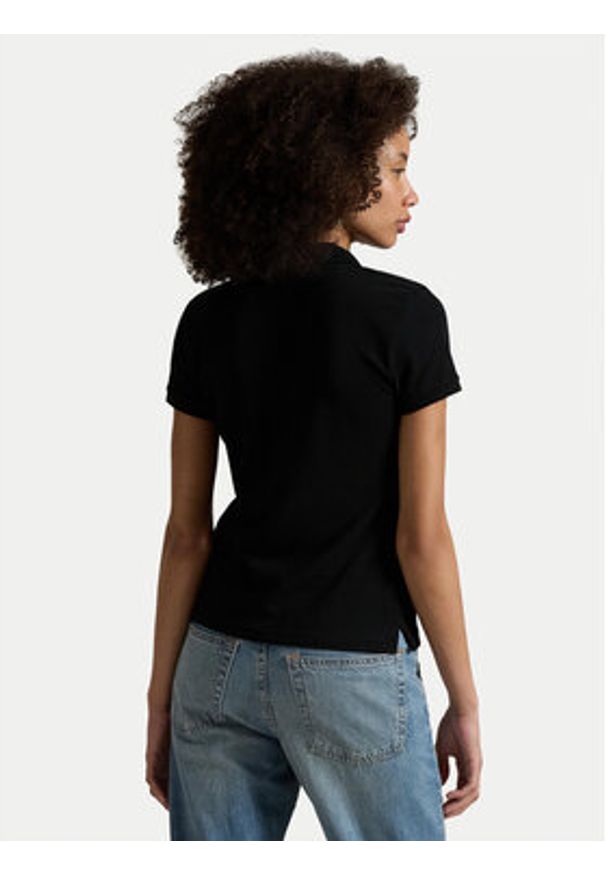 Polo Ralph Lauren Polo 211939272004 Czarny Slim Fit. Typ kołnierza: polo. Kolor: czarny. Materiał: bawełna