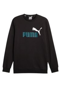 Bluza sportowa męska Puma ESS+ 2 Col Big Logo Crew FL. Kolor: czarny. Styl: sportowy