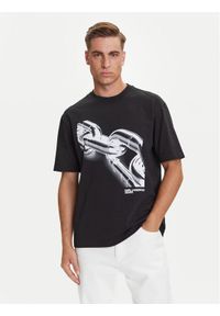 Karl Lagerfeld Jeans T-Shirt A3M17032 Czarny Relaxed Fit. Kolor: czarny. Materiał: bawełna