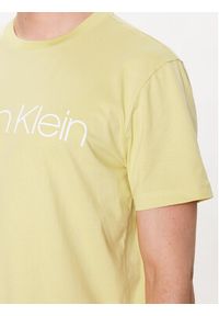 Calvin Klein T-Shirt Front Logo K10K103078 Żółty Regular Fit. Kolor: żółty. Materiał: bawełna #3