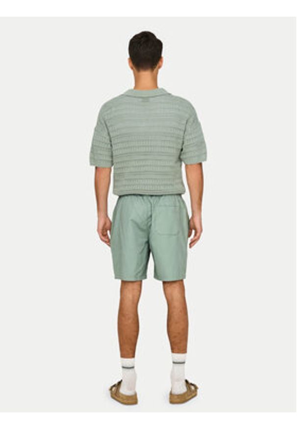 Only & Sons Szorty materiałowe Tel 22027949 Zielony Regular Fit. Kolor: zielony. Materiał: bawełna