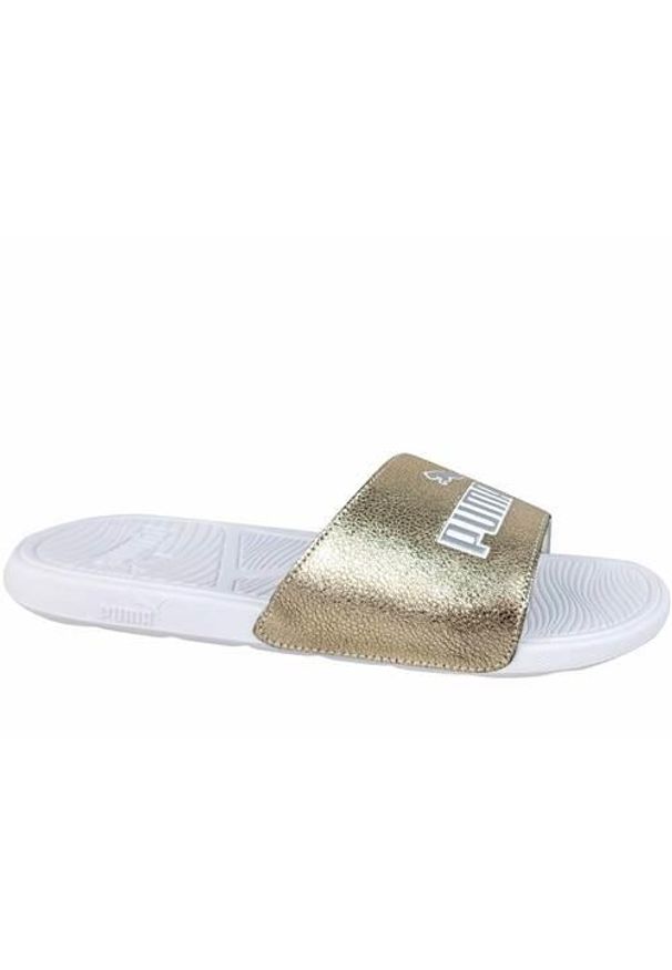 Klapki damskie Puma Cool Cat 2.0. Kolor: żółty, wielokolorowy, biały. Materiał: syntetyk, materiał. Styl: sportowy