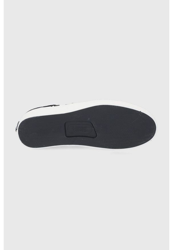 Vans - Tenisówki skórzane. Nosek buta: okrągły. Zapięcie: sznurówki. Kolor: czarny. Materiał: skóra