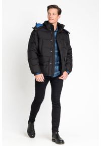 Lee - LEE PUFFER JACKET MĘSKA KURTKA ZIMOWA LOGO L87XUM01. Materiał: jeans, puch. Sezon: zima