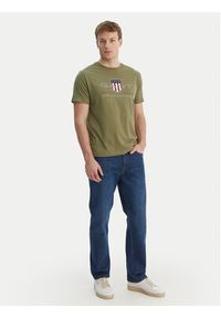 GANT - Gant T-Shirt Archive Shield 2003199 Zielony Regular Fit. Kolor: zielony. Materiał: bawełna #3