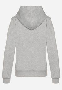 Born2be - Szara Rozpinana Bluza z Kapturem Bawełną i Sznurkami Viltara. Okazja: na co dzień. Typ kołnierza: kaptur. Kolor: szary. Materiał: bawełna. Styl: casual #6