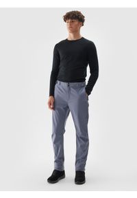 4f - 4F Spodnie softshellowe membrana 5000 męskie - granatowe 3XL. Kolor: niebieski. Materiał: hardshell, tkanina, materiał, softshell, dzianina. Technologia: Windstopper. Sezon: zima. Sport: outdoor, turystyka piesza, wspinaczka #1