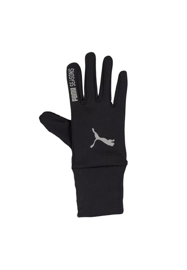 Puma - Rękawiczki Unisex Dla Dorosłych Z Logo Sezonu. Kolor: czarny. Sport: turystyka piesza