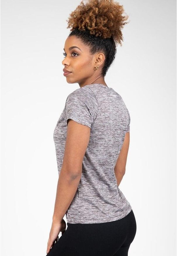 GORILLA WEAR - Elmira V-Neck Koszulka - Szary Melange. Kolor: szary. Sport: fitness