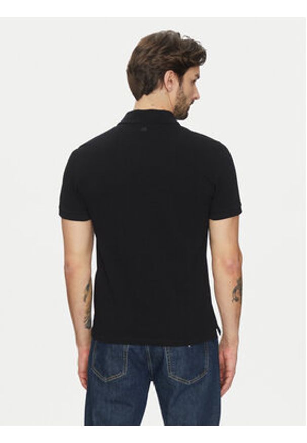 AMI PARIS Polo BFUPL001.760 Czarny Regular Fit. Typ kołnierza: polo. Kolor: czarny. Materiał: bawełna