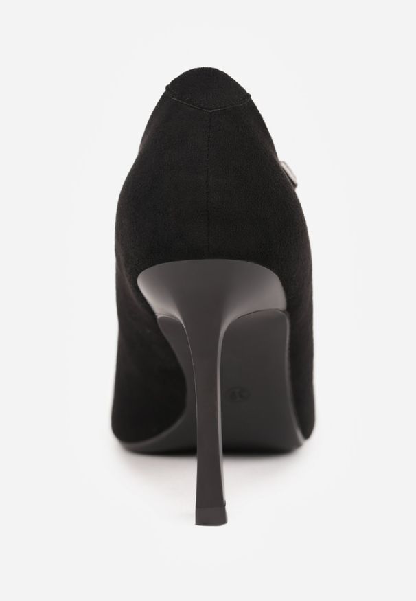 Born2be - Czarne Szpilki Vices Ozdobione Paskami Tammirea. Okazja: na co dzień. Zapięcie: pasek. Kolor: czarny. Materiał: jeans. Wzór: aplikacja. Obcas: na szpilce. Styl: casual, elegancki, klasyczny, wizytowy. Wysokość obcasa: średni