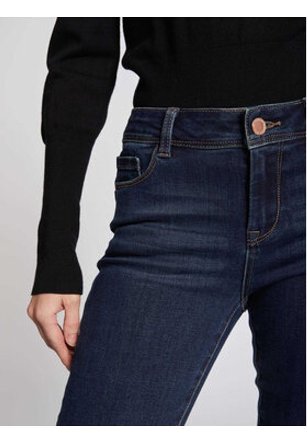 Morgan Jeansy 201-POM.P Granatowy Slim Fit. Kolor: niebieski