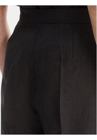 Marella Spodnie materiałowe Clava 2615131182 Czarny Regular Fit. Kolor: czarny. Materiał: len #2