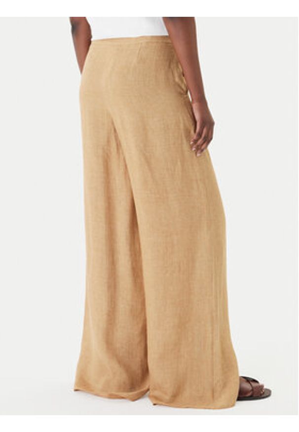 Marella Spodnie palazzo Ottelia 2613131062 Beżowy Wide Leg. Kolor: beżowy. Materiał: len