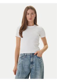 only - ONLY T-Shirt Val 15339774 Biały Slim Fit. Kolor: biały. Materiał: bawełna #1